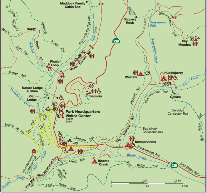 Big Basin - percorsi